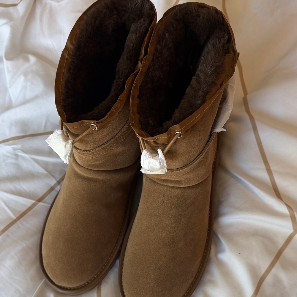 ZARA Brown Suede Winter Boots new size 9